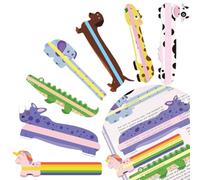 7 PCS Marcador colorido Lectura de reglas de seguimiento Bandas de resaltado Tiras de lectura guiadas Superposición colorida Ayuda con la dislexia en niños