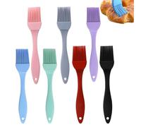7 PCS Pinceaux de Cuisine en Silicone Avec, Résistance Thermique Pinceau Cuisine Silicone Grill Brush Petit, Conception Fractionnée Pinceau Patisserie pour Gâteaux, Cuisson, Pâtisserie (7 Coloris)