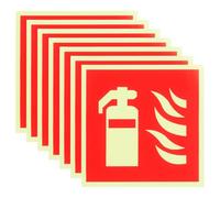 7 Pcs Señal Extintor Homologada, 15x15 cm Señal de Extintor de Incendios, Cartel Pegatina Letreros de Extintors de Incendios Autoadhesivo Impermeables para Exterior Interior oficinas hogares