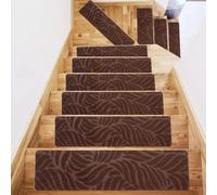 7 peldaños de escalera antideslizantes para interiores para peldaños de madera, alfombrillas de seguridad autoadhesivas que proporcionan mayor estabilidad en elevadores y peldaños de madera dura (76