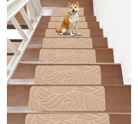 7 peldaños de escalera antideslizantes para interiores para peldaños de madera, alfombrillas de seguridad autoadhesivas que proporcionan mayor estabilidad en elevadores y peldaños de madera dura (76