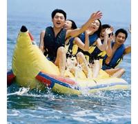 7 People,Bote Banana Inflable Al Aire Libre Remolque Grande Bote Banana Flotante Parque Acuático Equipo De Surf De Atracciones para Adultos Y Niños