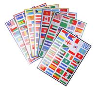 7 pequeñas banderas de países A4, 224 unidades, juego de banderas de país, pegatinas para cara, pegatinas de bandera del mundo, pegatinas de banderas de países para modelismo, maletas, decoración (en