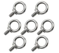 7 pernos de ojal M10, perno de anillo, anillos de tornillo, roscado macho de acero inoxidable 304, perno de ojal, para fijación y suspensión