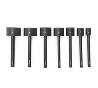 7 Piece Half Round Punch Cutter Set for Leather Working and Strap Belt Crafting, Tool Steel Leather Punch Tools with Semi Circular Chip Discharge Port and Non Slip Handles