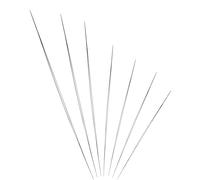 7 Pieces Agujas de Abalorios Plegable, de Agujas de Abalorios Bordado Plegable de Ojo Grande de Acero Inoxidable, Grande Agujas de Perlas Rectas Largas, Agujas Finas para Pulseras, para Hacer Joyas