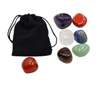 7 Piedras de Chakra CRISTALES DE CANACIONES: Terapia Natural Piedra Piedra Piedra Cuarzo Cristales de Cuarzo Irregular Piedras de Equilibrio Irregular Piedras Yoga Meditación Zen