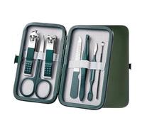 7 piezas con estuche de viaje portátil, kit alicates y cortadores cutículas, cortaúñas profesional, set cuidado personal