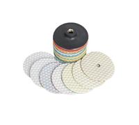 7 piezas de 4 pulgadas y 100 mm grado A, almohadilla pulido en seco, tipo diamante flexible for disco lijado piedra mármol granito wanglan(1,M 14)
