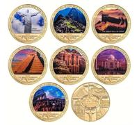 7 piezas de Colección conmemorativas que representan las 7 Nuevas Maravillas del Mundo, con estuches de Protección Personal, y Siete Materiales de Presentación.