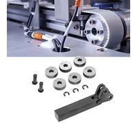 7 piezas de herramientas de molinillo de acero Diagonal Dual Rueda Slant Dientes de metal Cortador máquina para reemplazar Linear Knurl Rueda