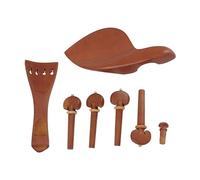 7 piezas de madera profesional cordal barbada clavijas de afinación botón final 4/4 tamaño violin accesorios de reparación fácil de usar Violin barbada soporte de barbilla botones cordeles y remolinos
