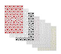 7 Piezas De Pegatinas De Manicura En Forma De Corazón, Pegatinas De Manicura Autoadhesivas, Arte De Uñas De Bricolaje, Decoraciones De Uñas, Accesorios De Manicura.