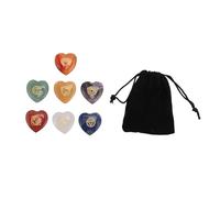 7 Piezas de Piedra de Chakra, 7 Colores Diferentes, Hermosa Piedra Curativa de Reiki Pulida y Suavizante para Amantes de Cristales y (Piedra chakra en forma de corazón)