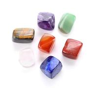 7 piezas de piedra natural caída piedra mineral irregular cristal pulido Feng Shui decoración