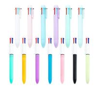 7 Piezas De Pluma De Prensa De Cuatro Colores, Bolígrafo Retráctil, Herramientas De Escritura, Estudio Y Suministros De Oficina.