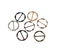 7 piezas de seda bufanda anillo clip diapositivas camisa nudo anillo titular ropa hebilla redonda anillo círculo anillo para mujeres hombres camiseta diapositiva nudo titular bufandas Hijab decoración, Sin gemas.