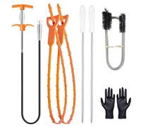7 Piezas Desatascador Tuberias, Desatascador de Desagües en Espiral, Cepillo de Limpieza para Desagüe, Flexible Sirga Desatascar Tuberias, Eliminadores de Pelo de Drenaje para Cocina, Alcantarillado