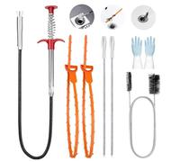 7 Piezas Desatascador Tuberias, Desatascador Tuberias Profesional con Accesorios, para Cocina, Baño, Alcantarillado(160CM)