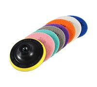 7 Piezas Discos De Pulido Disco De Lijado 100 Mm 4 Pulgadas Con 1 Pc Discos Pegajosos Para Pulidor De Mármol Granito