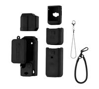 7 Piezas Estuche Protector de Silicona Compatible con dji OSMO Pocket 3, Protección Integral para Cámaras de Acción con Estabilizador de Mano, Estuche de Silicona Recortes Precisos (Negro)