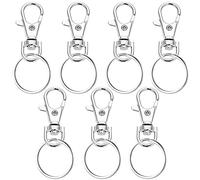 7 Piezas Giratoria Clave Cierres, Mosquetones Llaveros, Metal Mosqueton Llavero, Desmontable Clave para Llavero, para Fabricación, DIY, Key Rings, Hooks