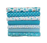 7 piezas/juego de 50 x 50 cm paquete de tela de patchwork de 100% algodón paquete de retales de tela de costura tela de algodón paquete de tela de quilting (serie azul)