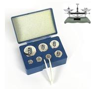 7 Piezas/Juego Paquete De Pesas De Calibración, Kit De Pesas De Calibración, Peso Total De 500 G, Con Estuche De Almacenamiento Y Pinzas Para Laboratorio General, Medición Industrial