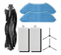 (7 Piezas) M1 Piezas de Repuesto Compatibles con Robot Aspirador Lefant M1, 1 Cepillo Giratorio, 2 Cepillos Laterales, 2 Filtros HEPA, 2 Almohadillas de Fregona, Kit de Accesorios