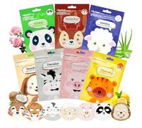 7 Piezas Mascarilla Facial Niña, Mascarilla Facial Animales, Mascarillas Hidratante, Hidratante Antiarrugas para Todo Tipo de Piel/Niños/Mujeres