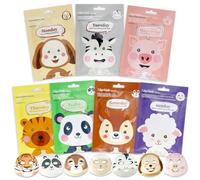 7 Piezas Mascarilla Facial Niña, Mascarilla Hidratante Facial, Iluminadora, Calmante, Mascarilla Facial Animal Beauty, Skincare Adolescente, Apta para Todo Tipo de Pieles