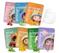 7 Piezas Mascarilla Hidratante Facial, Daily Care Mascarilla Facial, Mascarillas Coreanas Faciales, Iluminadora, Calmante, Mascarillas Faciales Skincare para Mujeres Adolescente