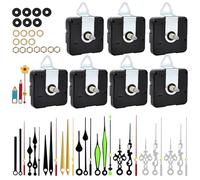 7 Piezas Mecanismo Reloj De Pared, Mecanismo De Movimiento De Reloj, Silencioso Movimiento Reloj De Cuarzo Con 10 Pares De Manecillas, Movimiento De Reloj De Cuarzo Para Diy Reparación De Reloj