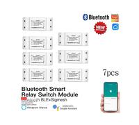 (7 piezas) Módulo de relé de interruptor inteligente Bluetooth MOES Control de punto único Control remoto inalámbrico