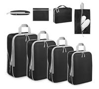 7 Piezas Organizador Maleta, Packing Cubes Compression, Bolsas Compresion Viaje Set Extensible, Bolsas Viaje Organizadorpara Cosméticos, Ropa, Zapatos, Organizador Mochila Viaje