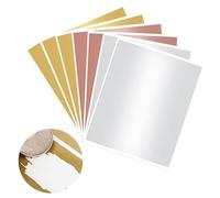 7 Piezas,Pegatinas Para Rascar,Etiquetas Adhesivas Para Rascar,Tarjetas Cuadradas Para Rascar,Tarjeta Rasca y Gana 27x20cm,Para Boda, Cumpleaños, Fiesta, Regalo (Oro/Plata/Oro Rosa)