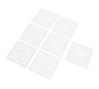 7 Piezas Plantilla de Mandala Reutilizable para Pintar, PVC y PET | Lavable, Selección Multicolor de Patrones, Talleres Creativos y Manualidades Diy, para Azulejos y Tela
