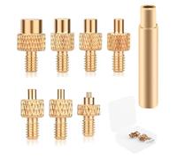 7 Piezas Puntas para Soldador Insertos Roscados para Impresoras 3D M2 M2.5 M3 M4 M5 M6 M8 Herramienta de Inserción de Prensado con Adaptador y Estuche Compatible con Puntas Weller ST T18 y 900M