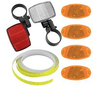 7 Piezas Reflectores de Bicicleta, Conjunto de Reflector de Bicicleta, Reflector de Bicicleta Delantero y Trasero Reflector de Radios de Coche Accesorios para Bicicleta de Montaña Carreras