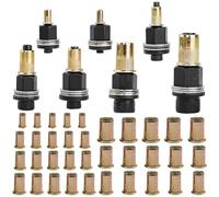 7 Piezas Remaches Roscados Remachadora Manual de Cabezales Kit, M3, M4, M5, M6, M8, M10, M12 Remachadora de Tuercas Accessori, Juego de Cabezales para Remachar a Mano, Contiene 35 Tuercas