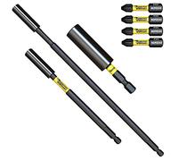 7 piezas SabreCut SCRK7 Portapuntas de impacto magnéticos de 60mm 152mm y 305mm con puntas de impacto de destornillador PZ2 de 4 x 32mm compatibles con Dewalt Makita Bosch y otros
