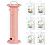 7 piezas/set fabricante de bolsa de comida para bebés, fabricante de bolsas para bebés seguros con 6 piezas de 150 ml de bolsas de comida reutilizables recargables para niños, fácil de limpiar.