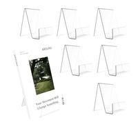 7 Piezas Soporte de Libro, Soporte de Libro de Acrílico Transparente, Soporte de Mercancías, Expositor de Libros para Cuadernos Albumes Mercancía Fotos - 7,5 x 9 x 10,5 cm