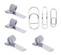 7 Piezas Soportes para bolígrafos con Clip de Bolsillo Horizontal para bolígrafos, Soporte Doble de Metal para bolígrafos para Clip de Bolsillo, Ideal para el hogar,Clips de Bolígrafos Soporte Metal
