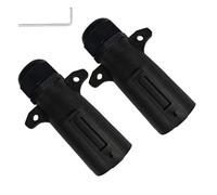 7 Pin Trailer Plug 3.54x2.56x1.57 inches | 2 Pieces Detachable 7 Way Round Trailer Side Connector,Adapter Replacement Parts for Reverse Turn Signals Truck Boat RV Towing Road Trips Construction
