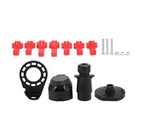 7 Pin Trailer Plug Connector Kit | 92x50mm Universal Fit for Trucks/RVs/Boats | Oxidation ABS & Iron Construction