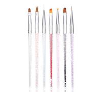 7 pinceles para decoración de uñas, tubo de taladro de agua profesional, cepillo de gel para extensión de uñas, herramienta de punta francesa, bolígrafo de diseño artístico,