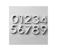 (7-plata) Etiqueta de número de hotel del 0 al 9 Placa de puerta de plástico 3D Dígitos de puerta Placa