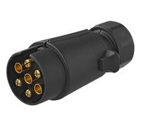 7 polos. Enchufe de remolque 7 polos, conector de plástico Conector de remolque de coche, conexión de enchufe.