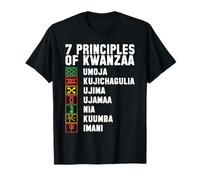 7 Principios de Kwanzaa Fiesta de la Celebración del Patrimonio Africano Camiseta